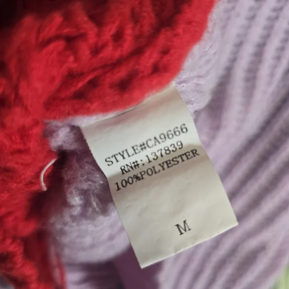 Dreamers By Debut Colorblock Cropped Knit Hoodie Size Medium - Picture 6 of 6